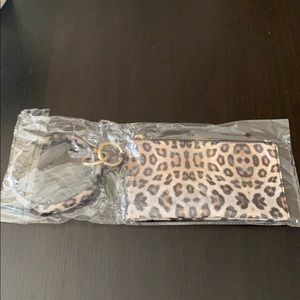 Cheetah Clutch with Bracelet Handle